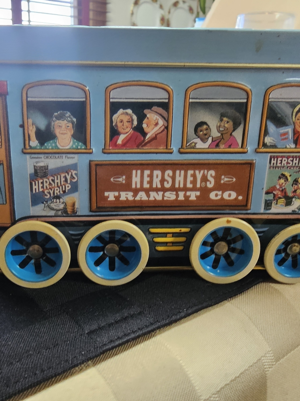 2000's Hershey's Blue Vintage Kids Toy Train Car - Hershey's Transit Co.